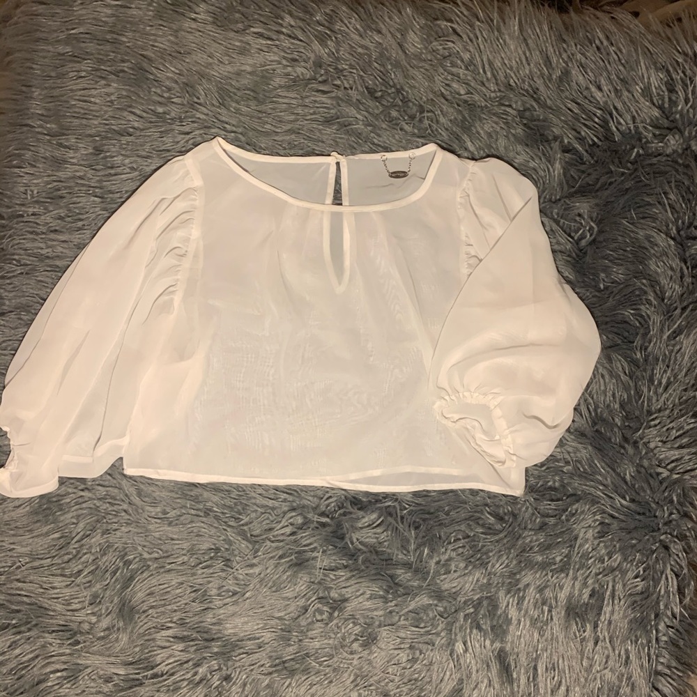 White blousy top!